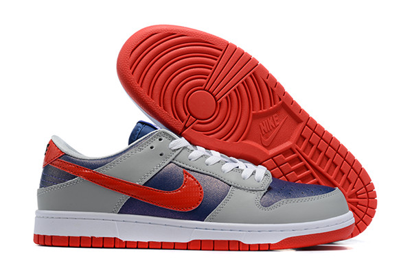 Women's Dunk Low SB Grey/Blue/Red Shoes 0136 Women's Dunk Low SB Grey/Blue/Red Shoes 0136
